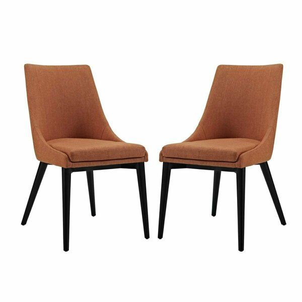 Modway Furniture 34 H x 38 W x 23.5 L in. Viscount Dining Side Chair Fabric, Orange EEI-2745-ORA-SET